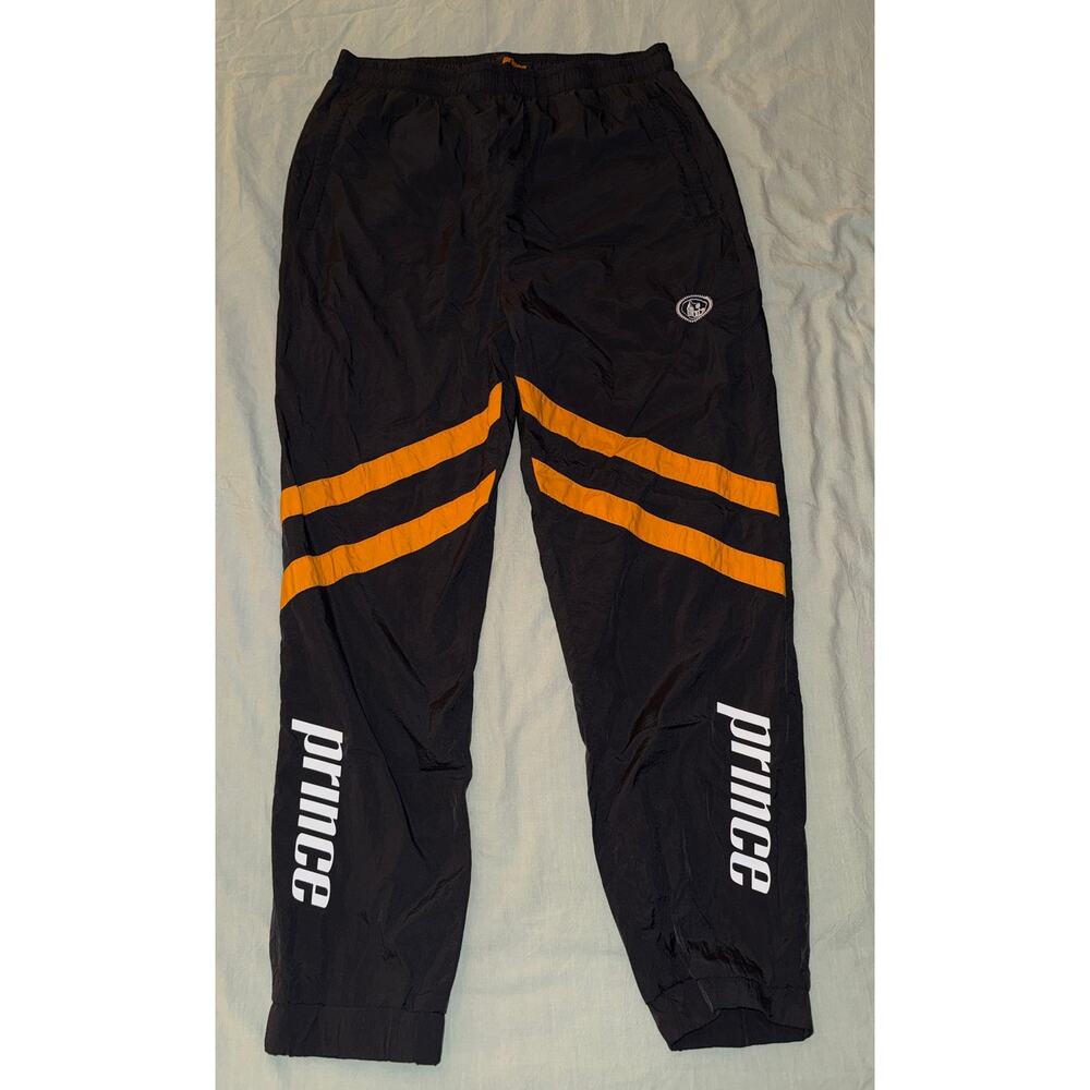 Prince Tito's Edition Retro Windbreaker Track Pants Black Orange Stripe